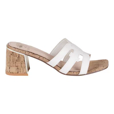 Gc Shoes Women's Gianna Block Heel Dress Sandals In White