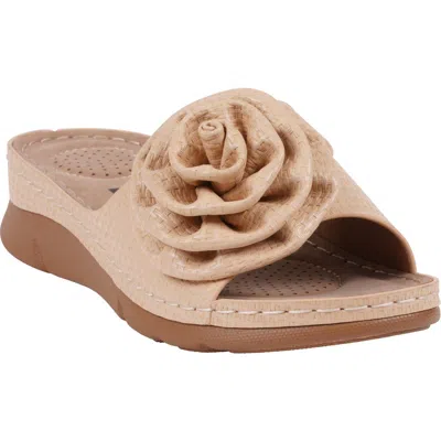 Gc Shoes Honey Comfort Platform Slide Sandal In Natural
