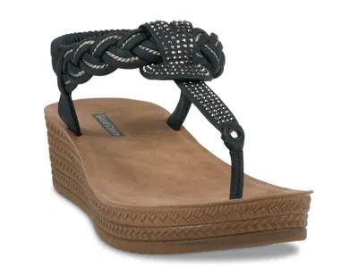 Gc Shoes Ivana Wedge Sandal In Black
