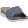 Gc Shoes Julie Comfort Slide Sandal In Blue