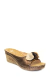 Gc Shoes Juliet Wedge Sandal In Brown