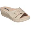 Gc Shoes Women's Justina Wedge Sandals In Gold
