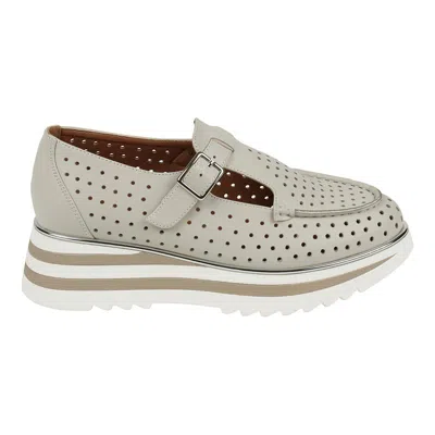 Gc Shoes Women's Karmine Laser Cut Mary Jane Platform Loafers In Ice