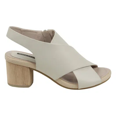 Gc Shoes Women's Keefa Cross Strap Slingback Heeled Sandals In Stone