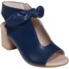 Gc Shoes Women's Kimora Knot Detail Block Heel Dress Sandals In Navy
