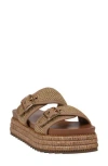 Gc Shoes Lorena Raffia Platform Slide Sandal In Natural