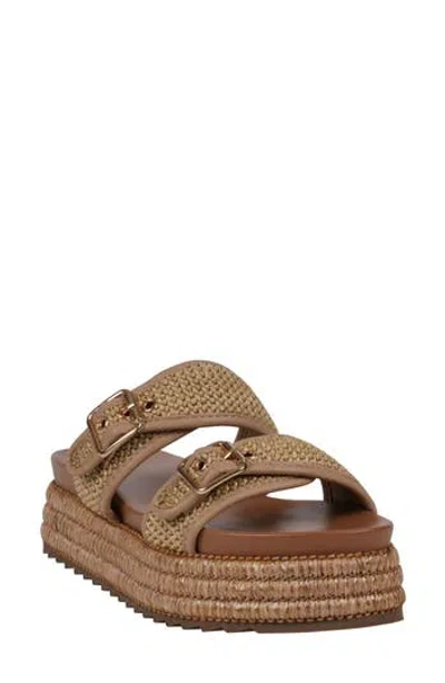 Gc Shoes Lorena Raffia Platform Slide Sandal In Natural