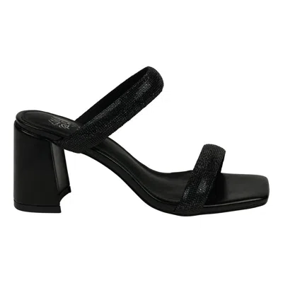 Gc Shoes Women's Luella Embellished Double Band Heeled Sandals In Black