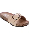 GC SHOES LUNA WOMENS FAUX LEATHER SLIDE SANDALS