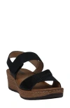 Gc Shoes Luxe Comfort Wedge Sandal In Black