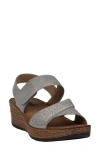 Gc Shoes Luxe Comfort Wedge Sandal In Grey