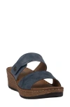 Gc Shoes Meli Comfort Wedge Sandal In Blue