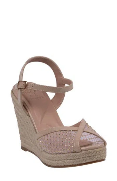 Gc Shoes Mila Espadrille Wedge Sandal In Nude
