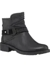 Gc Shoes Moto Womens Faux Leather Rubber Outsole Ankle Boots In Black