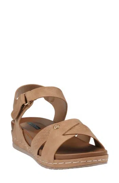 Gc Shoes Nala Comfort Wedge Sandal In Tan