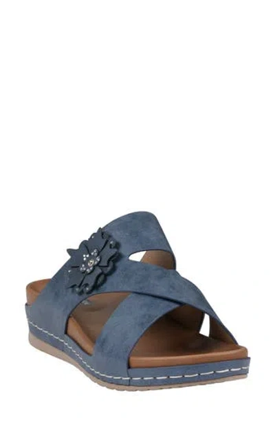 Gc Shoes Nessie Comfort Slide Sandal In Blue