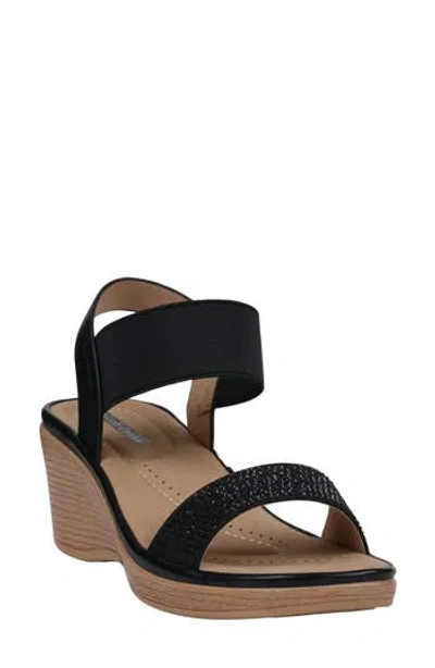 Gc Shoes Nia Wedge Sandal In Black