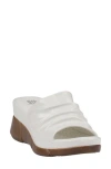Gc Shoes Nora Ruched Wedge Sandal In White