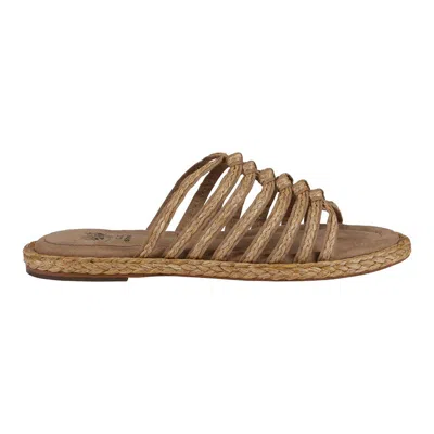 Gc Shoes Women's Phoenix Strappy Espadrille Flat Sandals In Natural