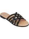 Gc Shoes Sage Womens Embellished Strappy Slide Sandals In Black