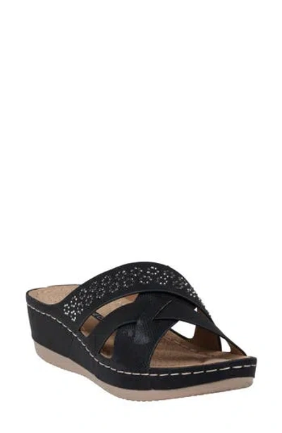 Gc Shoes Soraya Wedge Sandal In Black