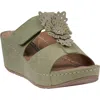 Gc Shoes Talia Flower Wedge Sandal In Green