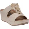 Gc Shoes Talia Flower Wedge Sandal In White