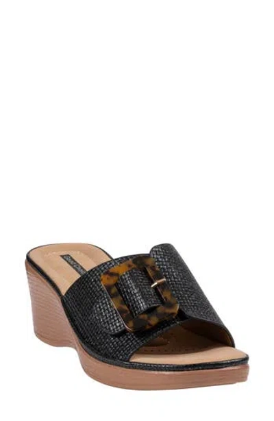 Gc Shoes Teri Wedge Sandal In Black