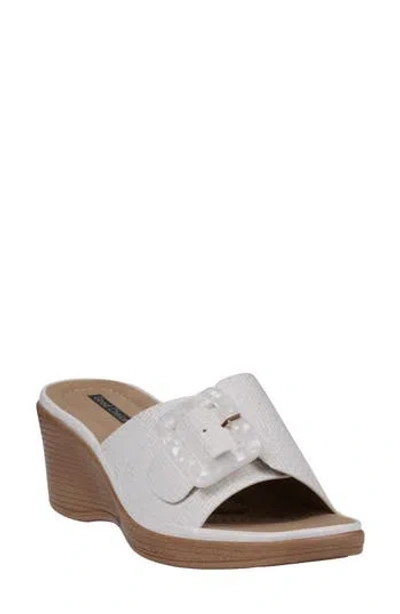 Gc Shoes Teri Wedge Sandal In White