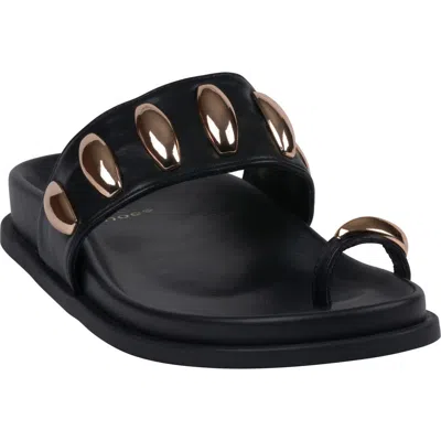 Gc Shoes Toe Loop Slide Sandal In Black