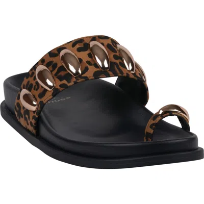 Gc Shoes Toe Loop Slide Sandal In Leopard
