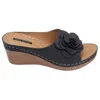 Gc Shoes Tokyo Womens Slip On Open Toe Wedge Sandals In Black