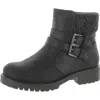 Gc Shoes Valli Womens Faux Leather Side Zipper Ankle Boots In Black