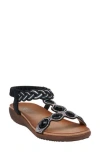 Gc Shoes Victoria Embellished Ankle Sandal In Black