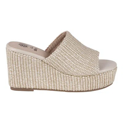 Gc Shoes Vivica Natural Espadrille Slide Wedge Sandals
