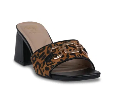Gc Shoes Wanda Block Heel Sandal In Brown