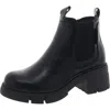 Gc Shoes William Womens Laser Cut Faux Leather Chelsea Boots In Black