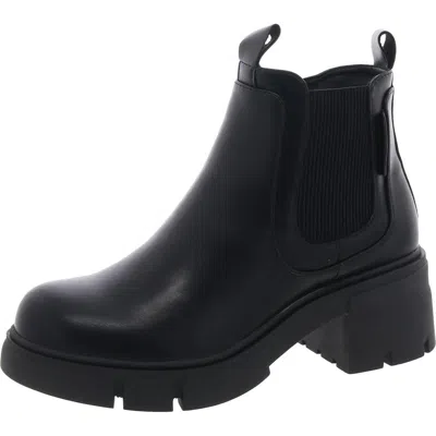 Gc Shoes William Womens Laser Cut Faux Leather Chelsea Boots In Black