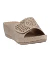Gc Shoes Women's Adrina Embellished Wedge Sandals In Natural