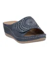 Gc Shoes Women's Adrina Embellished Wedge Sandals In Navy