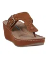 Gc Shoes Alani Wedge Sandal In Cognac