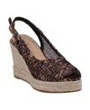 Gc Shoes Amira Slingback Espadrille Wedge Sandal In Leopard
