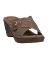 Gc Shoes Women's Ash Crisscross Wedge Sandals In Taupe