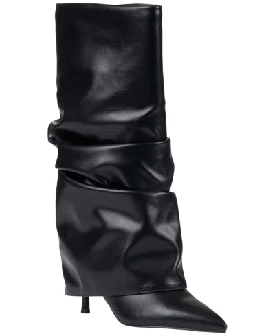 Gc Shoes Women's Axel Slouchy Pointed-toe Kitten-heel Boots In Black