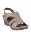 Gc Shoes Women's Banks Cut Out Slingback Wedge Sandals In Blush