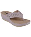 Gc Shoes Women's Bari Thong Wedge Sandals In Lilac