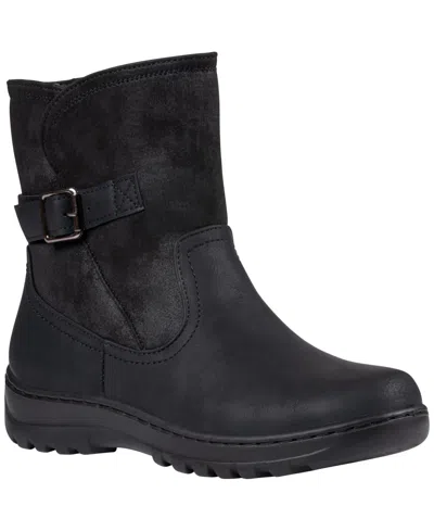 Gc Shoes Women's Blake Round-toe Buckle-strap Faux Leather Ankle Boots In Black