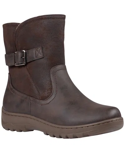 Gc Shoes Women's Blake Round-toe Buckle-strap Faux Leather Ankle Boots In Brown