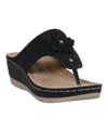 Gc Shoes Cora Wedge Sandal In Black