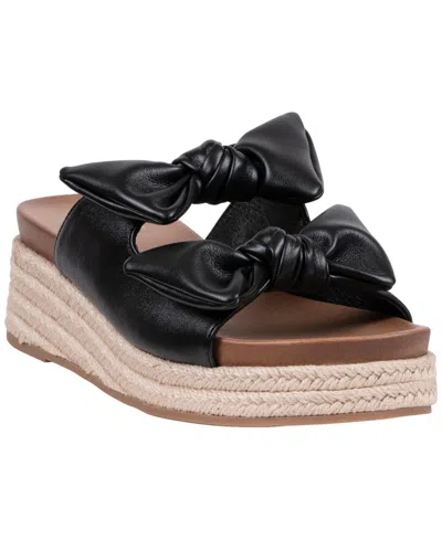 Gc Shoes Women's Cosmos Double Bow Espadrille Wedge Sandals In Black